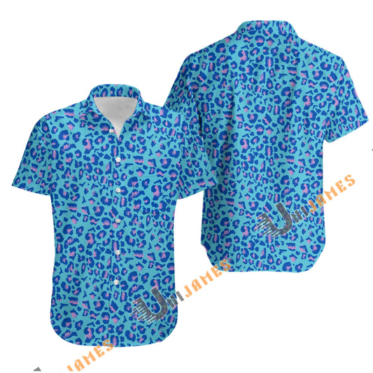 UniJames Comfort Leopard (Miami) Button Shirt, Hawaiian Shirt For Men