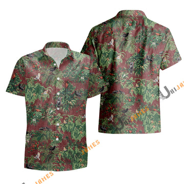 UniJames Endangered Species: Pacific Island Birds - Apple Butter Short Sleeve Hawaiian Shirt