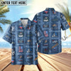 UniJames Willie Nelson American Icon - Navy Short Sleeve Hawaiian Shirt