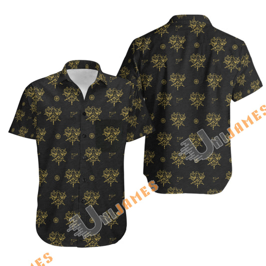 UniJames Comfort Glocktopus V2 Button Shirt, Hawaiian Shirt For Men