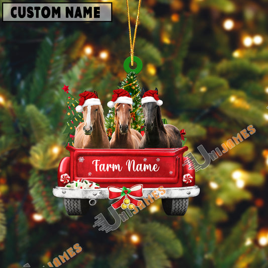 Uni Horse Christmas Car Custom Shape Acrylic Ornament