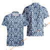 UniJames Oahu Harvest - Navy Short Sleeve Hawaiian Shirt