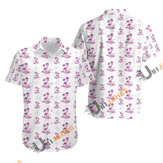 UniJames Comfort Da Flamingo V3 (White) Button Down For Men