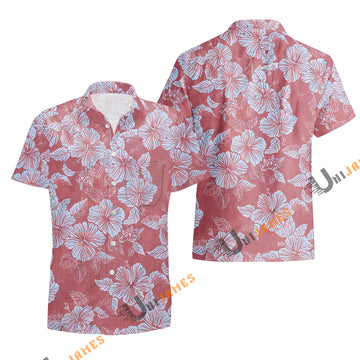 UniJames Aloha Biscus - Faded Ginger Short Sleeve Hawaiian Shirt