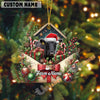 Uni Personalized Festive Cow Farm Envelope Acrylic Ornament (14 Breed Options)