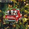 Uni Personalized Holstein Christmas Farm Truck Custom Shape Acrylic Ornament