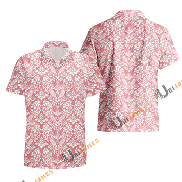 UniJames Oahu Harvest - Nantucket Red Short Sleeve Hawaiian Shirt