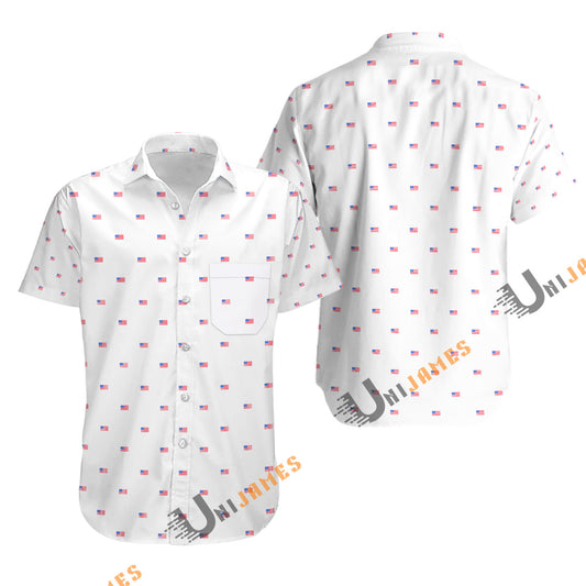 UniJames Men's USA Grand Ol' Flag Button Down Shirt
