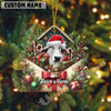 Uni Personalized Festive Cow Farm Envelope Acrylic Ornament (14 Breed Options)