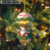 Uni Personalized Christmas Cow Farm Balloon Acrylic Ornament (14 Breed Options)