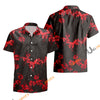 UniJames 50th State Flower - Black Short Sleeve Hawaiian Shirt