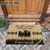 Uni Highland Custom Farm Name Live Like Someone Left The Gate Open Coir Doormat