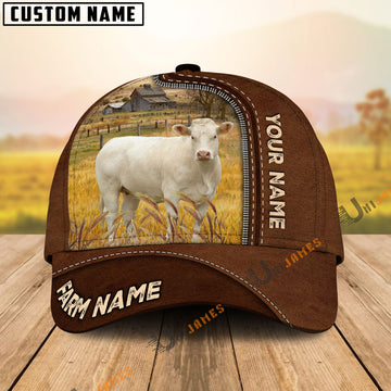 Uni Charolais Personalized Name And Farm Name Cap