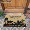 Uni Farm Animal Custom Farm Name Live Like Someone Left The Gate Open Coir Doormat