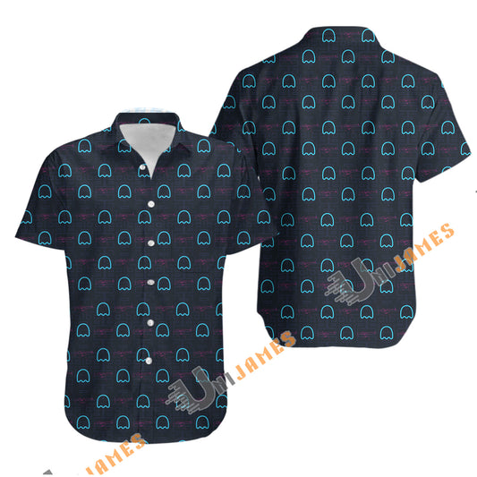 UniJames Comfort The Pac (Blue) Button Shirt, Hawaiian Shirt For Men