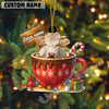 Uni Personalized Moo-ry Christmas Cocoa Mug Acrylic Ornament (14 Breed Options)