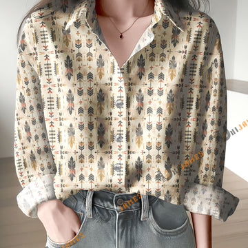 Uni Rustic Boho Tribal Pattern Casual Shirt