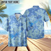 UniJames Aloha Biscus - Blue Horizon Short Sleeve Hawaiian Shirt