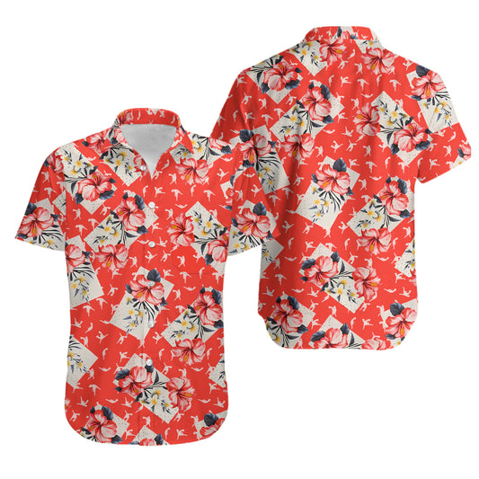 UniJames Comfort Raising AZ Button Shirt, Hawaiian Shirt For Men
