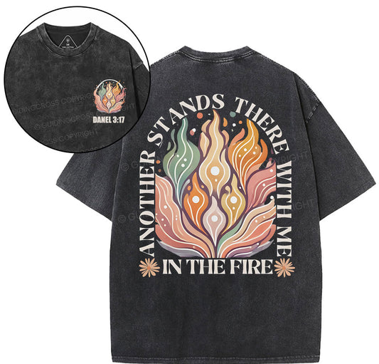 Another Stands There With Me In The Fire Christian Washed T-Shirt Sale - GuidingCross