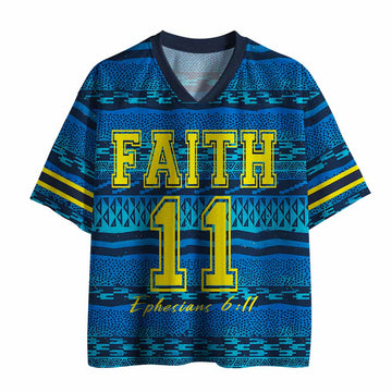 UniJames Armor Of God Christian Blue Mesh Jersey