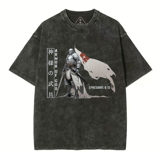Armor Of God Christian Washed TShirt