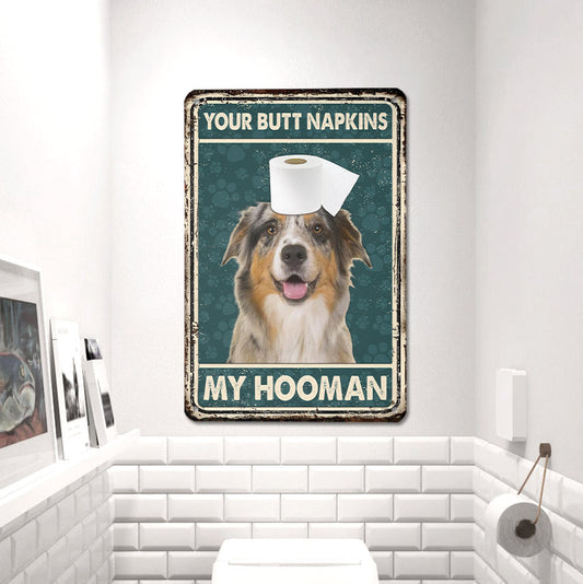 uni Australian Shepherd All Printed 3D Metal Sign