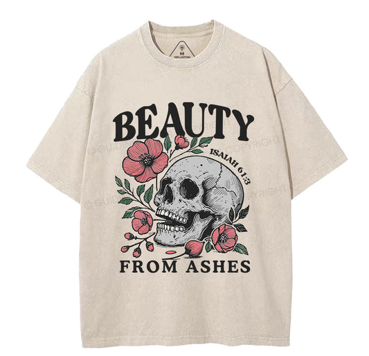 Beauty From Ashes Christian Washed T-Shirt Sale - GuidingCross