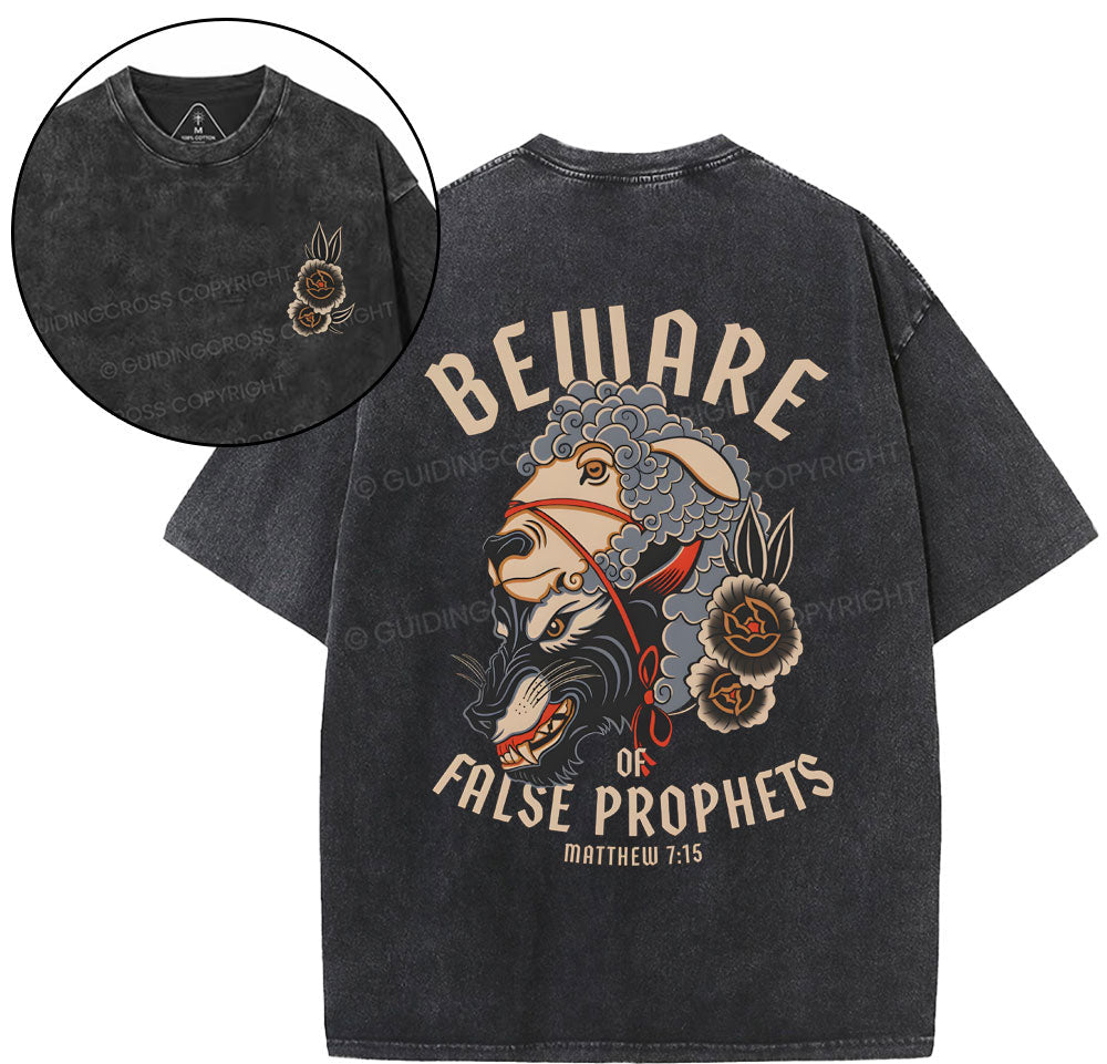 Beware Fraise Prophets Christian Washed T-Shirt Sale - GuidingCross