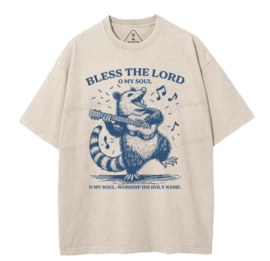 Bless The Lord Oh My Soul Christian Washed T-Shirt Sale - GuidingCross