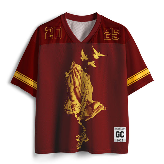 UniJames Blessed Christian Red Mesh Jersey