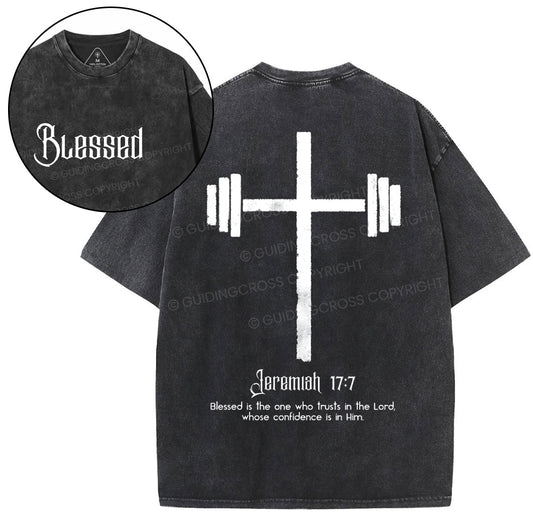 Blessed Is One Who Trusts In The Lord Christian Washed T-Shirt Sale - GuidingCross