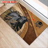 Uni Brangus Personalized - Welcome Brown Doormat