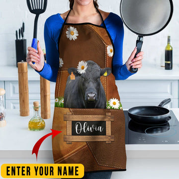 Uni Personalized Name Brangus Cattle All Over Printed 3D Apron