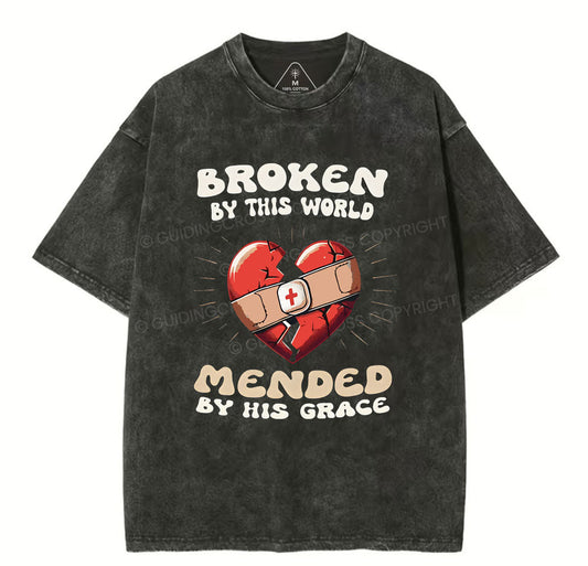 Broken By This World Christian Washed TShirt