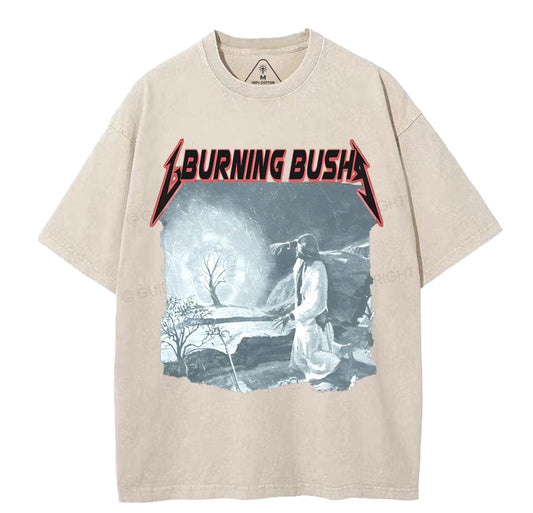 Burning Bush Christian Washed TShirt
