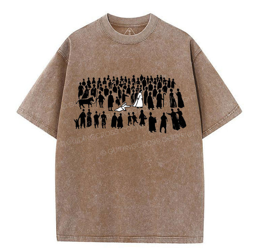 By His Wounds Chirstian Washed T-Shirt Sale - GuidingCross