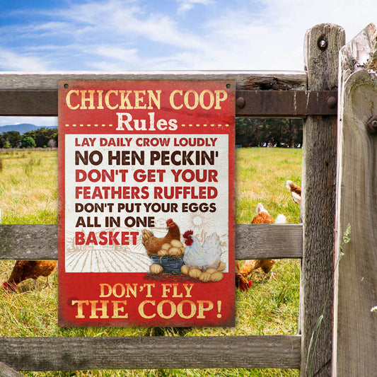 uni Don't Fly The Coop All Printed 3D Metal Sign