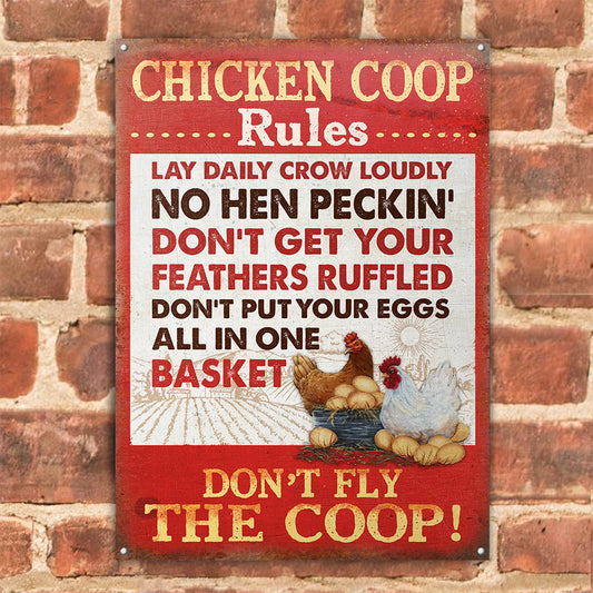 uni Don't Fly The Coop All Printed 3D Metal Sign