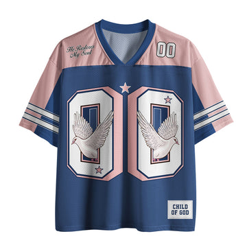 UniJames Child Of God Christian Blue Mesh Jersey