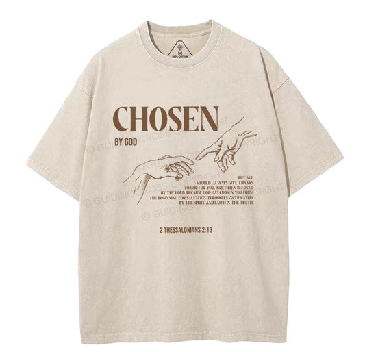 Chosen By God Christian Washed T-Shirt Sale - GuidingCross