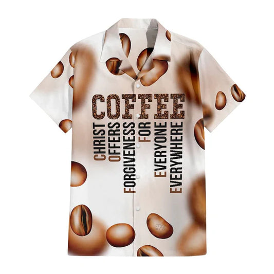 UniJames Christ Offers Forgiveness For Everyone Everywhere Hawaiian Shirts - Religious Hawaiian Shirts - Hawaiian Christian For Men Women