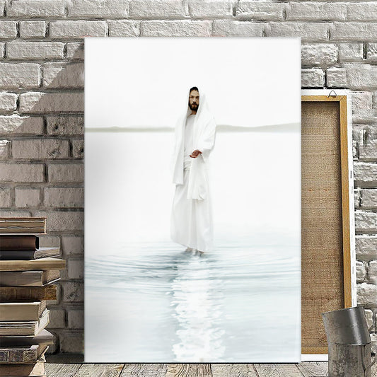 Uni Come And See Blue - Jesus Canvas Painting