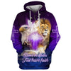 Uni Do Not Be Afraid Just Have Faith Eagle Lion Dove Jesus Cross 3D Hoodie