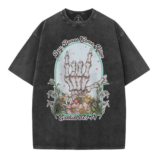 Dry Bones Come Alive Christian Washed TShirt