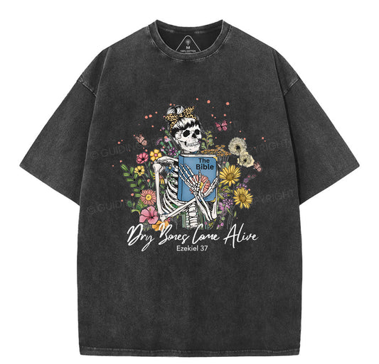 Dry Bones Come To Alive Christian Washed TShirt