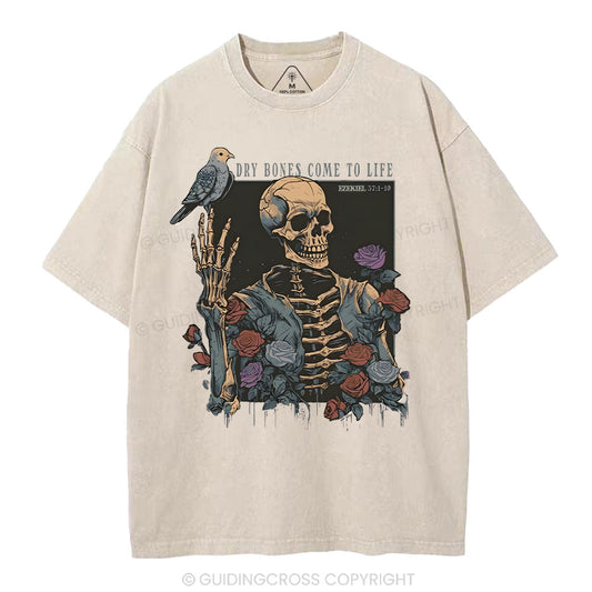 Dry Bones Come To Life Christian Washed T-Shirt Sale - GuidingCross