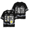 UniJames Faith Flower Christian Black Mesh Jersey