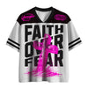 UniJames Faith Over Fear Cross Christian White Mesh Jersey