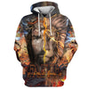 Uni Faith Over Fear Jesus Lion Fire 3D Hoodie